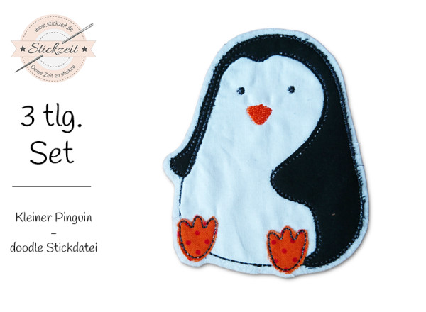 Kleiner Pinguin - doodle Stickdatei